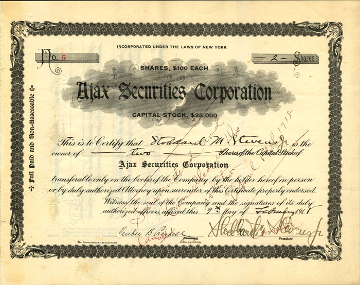 Ajax Securities Corporation
